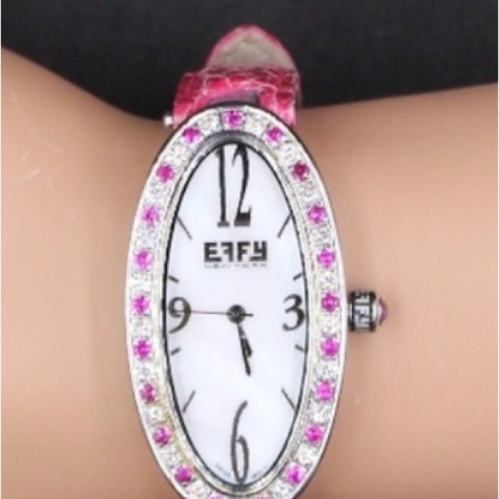 ❤️💎Perfect for Valentines Day Luxury EFFY Pink sapphire &💎1.77 ct pink croc band - Picture 6 of 11
